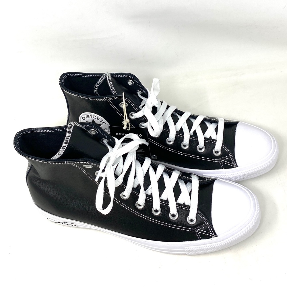 Converse Ctas High Leather Black Men’s Size Sneakers Custom A02247C-BBW09-15-22 - Picture 6 of 11